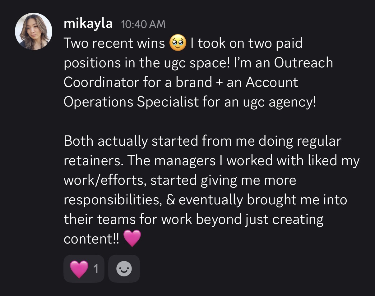 Message from Mikayla