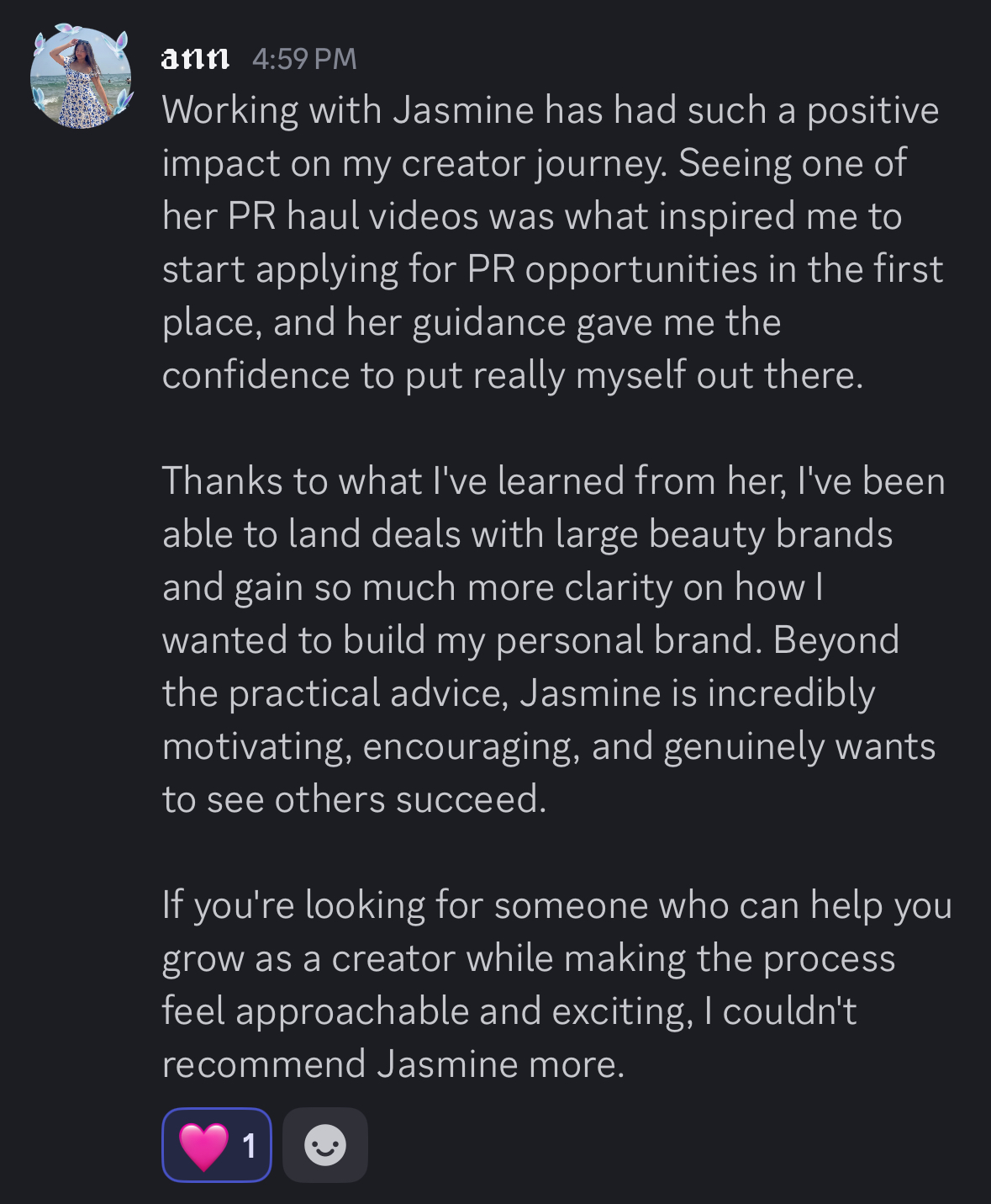 Message from Ann Sun