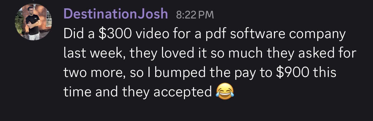 Message from DestinationJosh