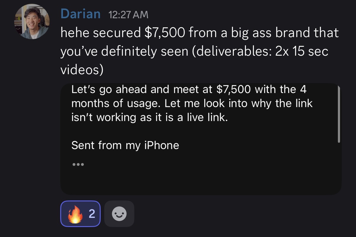 Message from Darian