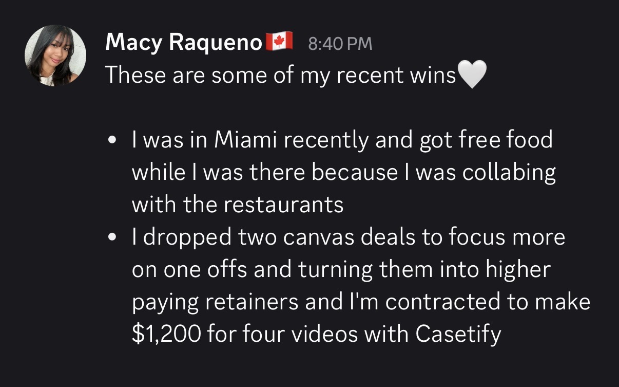 Message from Macy Raqueno