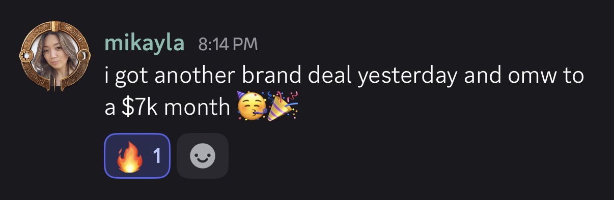 Message from Mikayla