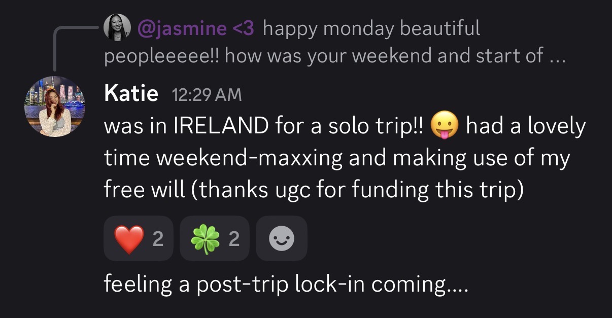 Message from Katie