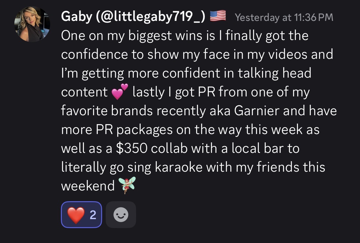 Message from Gaby